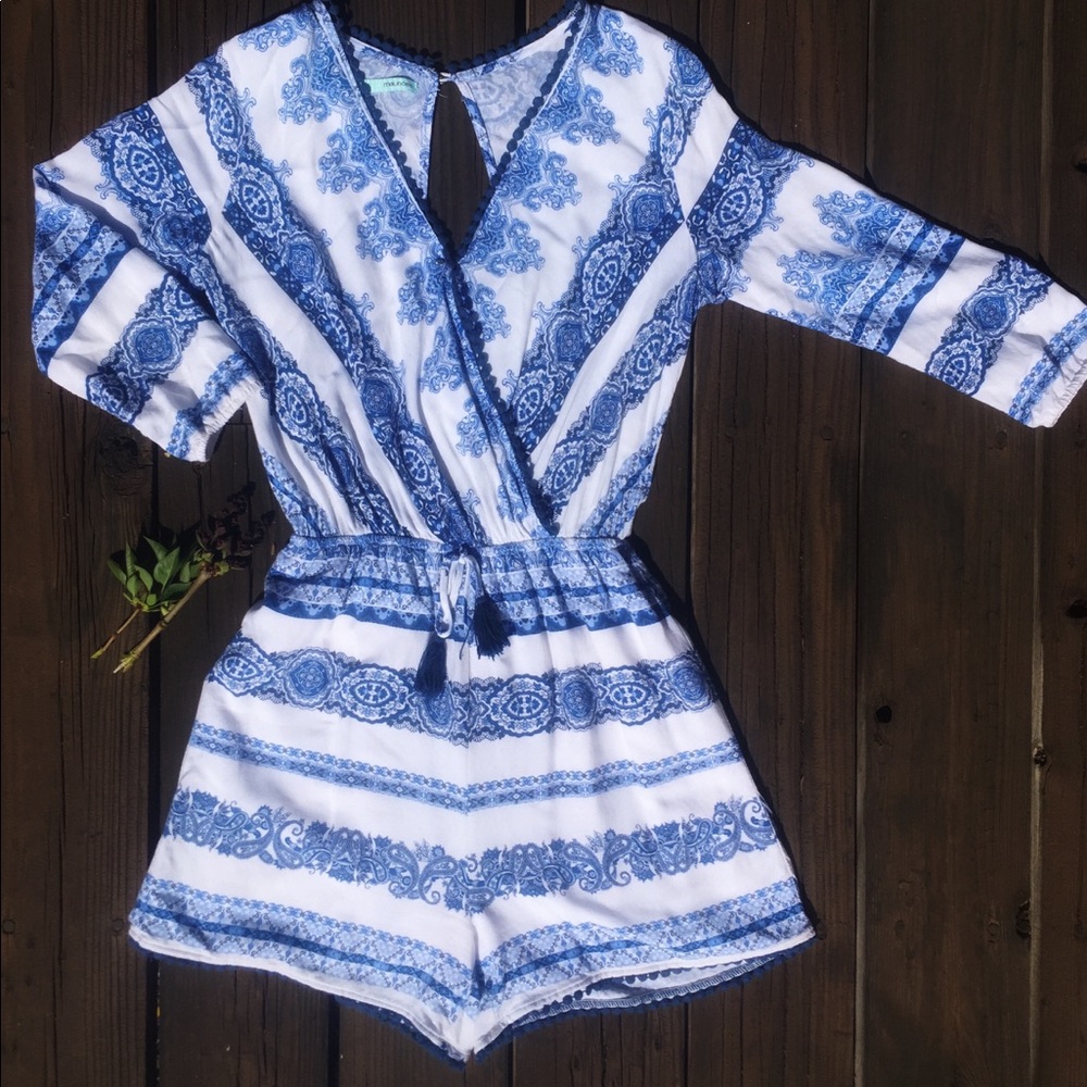 Blue and White Maurice’s Romper